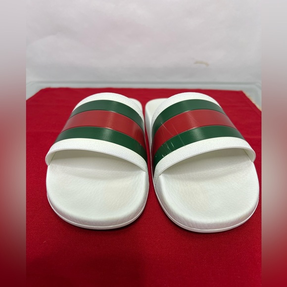Gucci Pursuit Pool Slide Sandals Red Green White slides - Picture 3 of 9